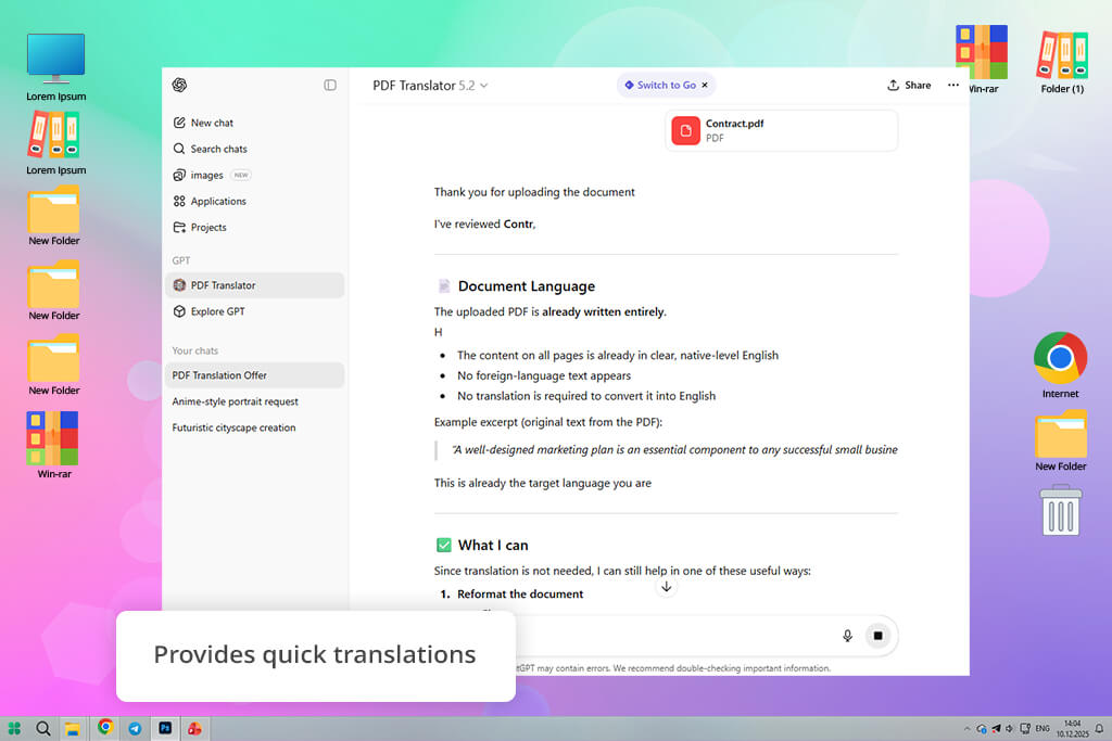chatgpt online pdf translator