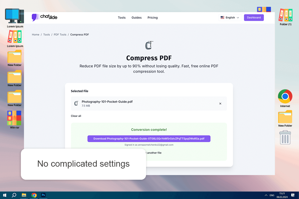 chatslide ai online pdf compressor