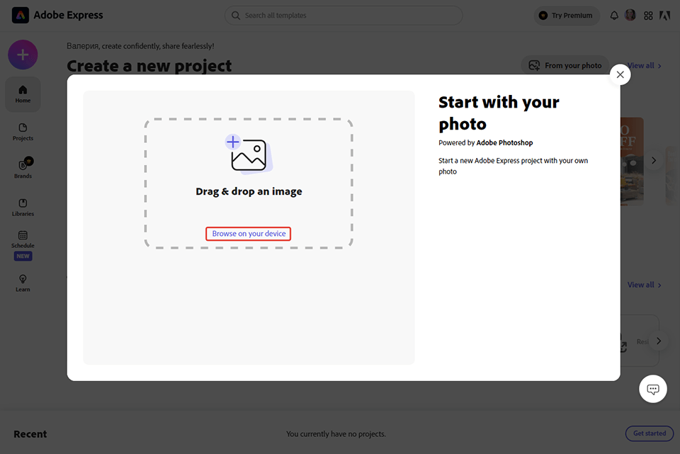 choose a photo to add quote