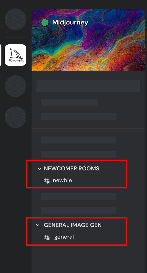 choose channel midjourney