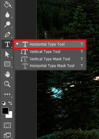 choose text highlight text in photoshop
