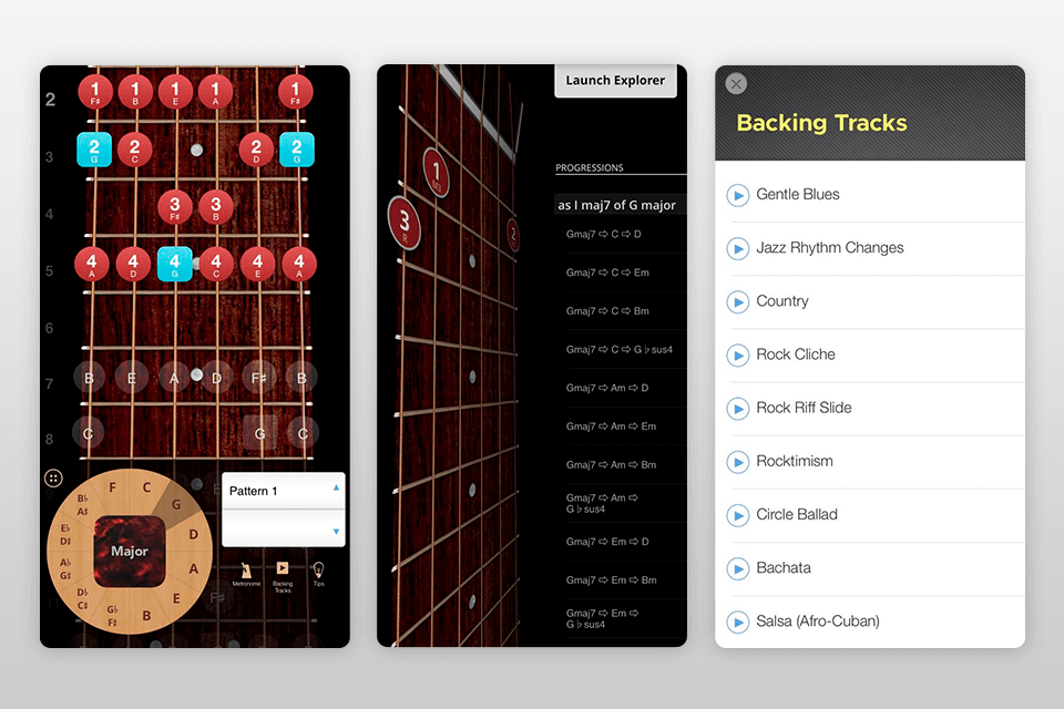 chordbank guitar learning app interface