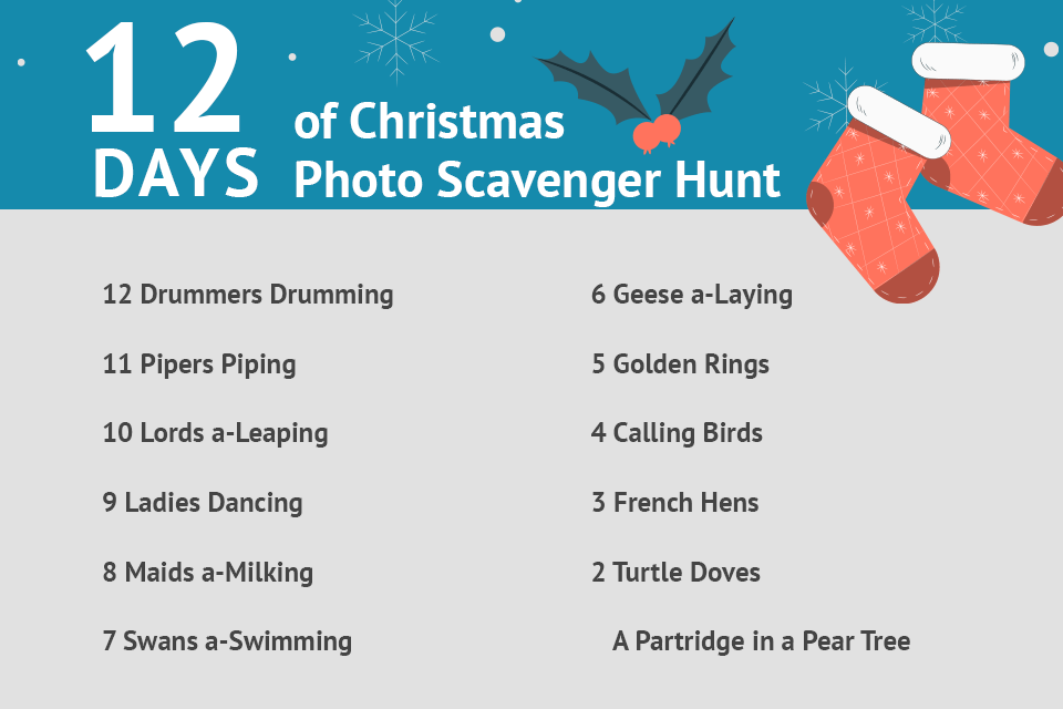 christmas photo scavenger hunt idea