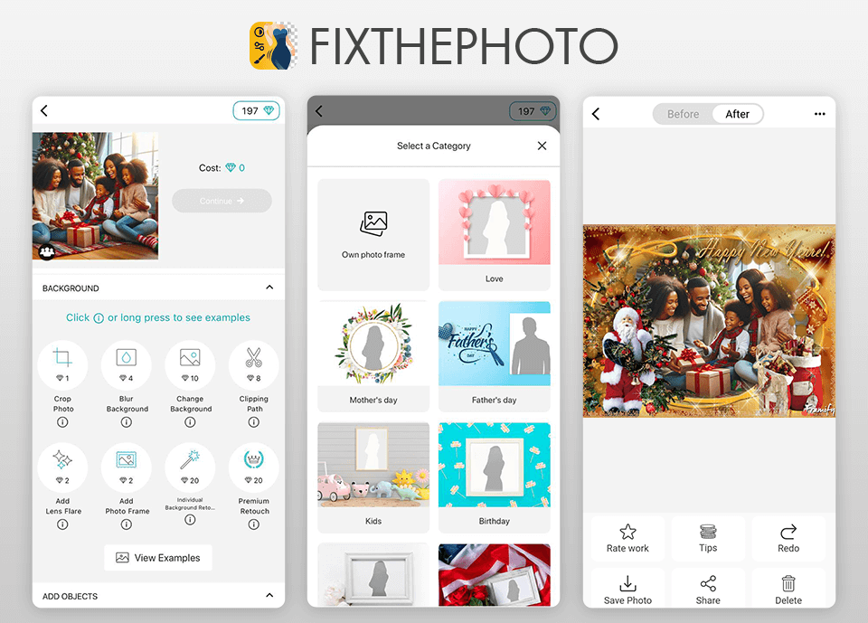 christmas picture frame app fix the photo body editor tune