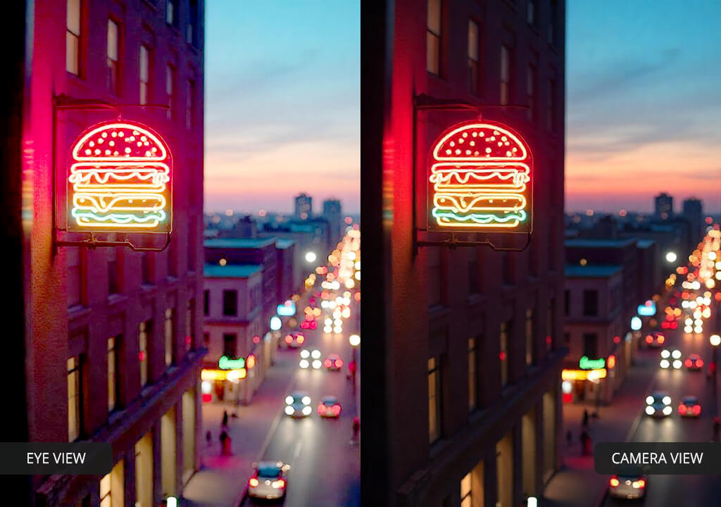 city lights at night