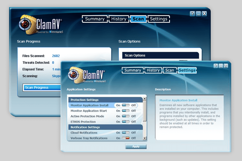 واجهة مكافحة الفيروسات البطلينوس