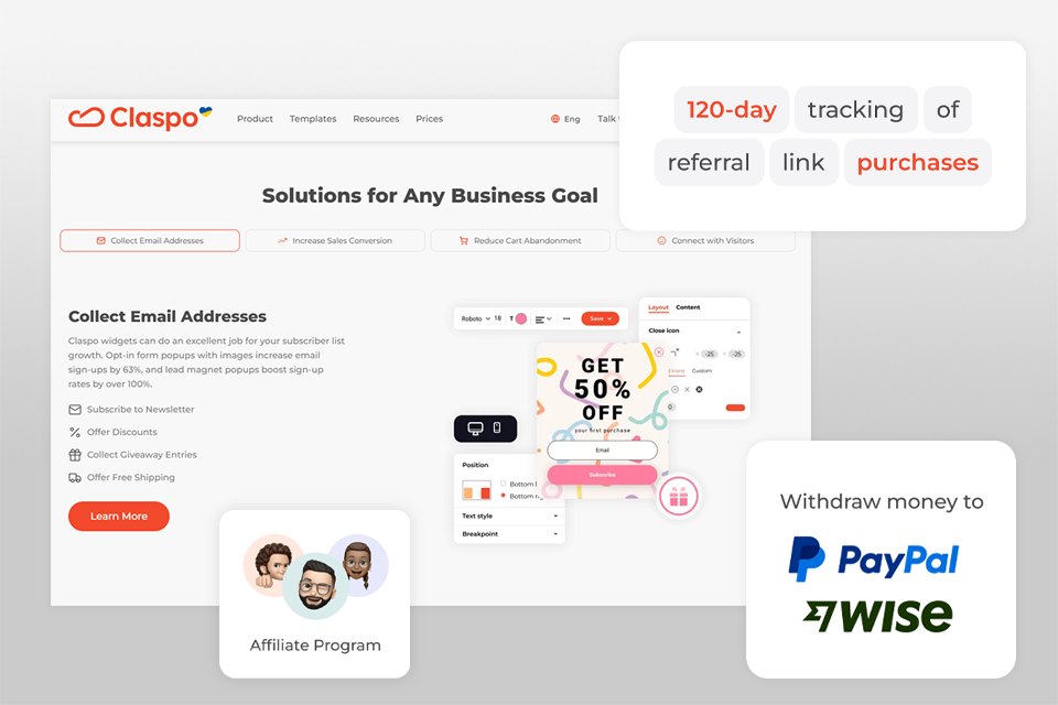 claspo io popup builder for wordpress
