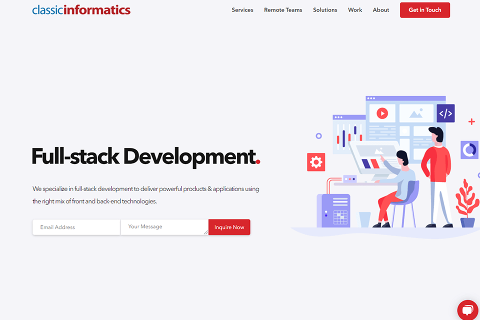 classic informatics complex front-end and backend development