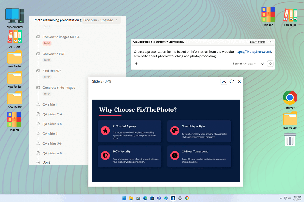 claude ai presentation maker editor