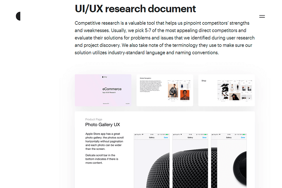 clay webdesign agencies interface