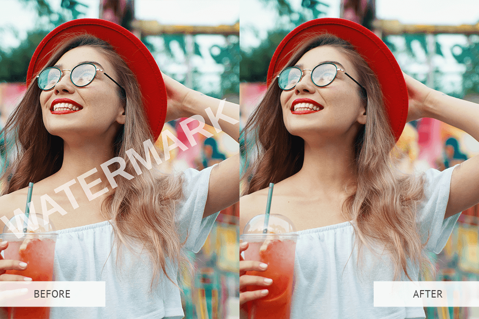 cleanup pictures erase stamps and watermarks