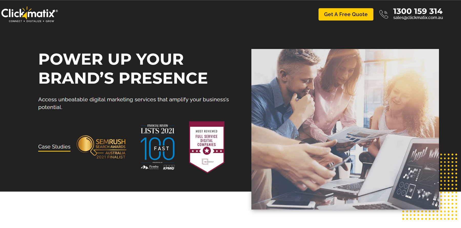 clickmatix digital marketing agency website