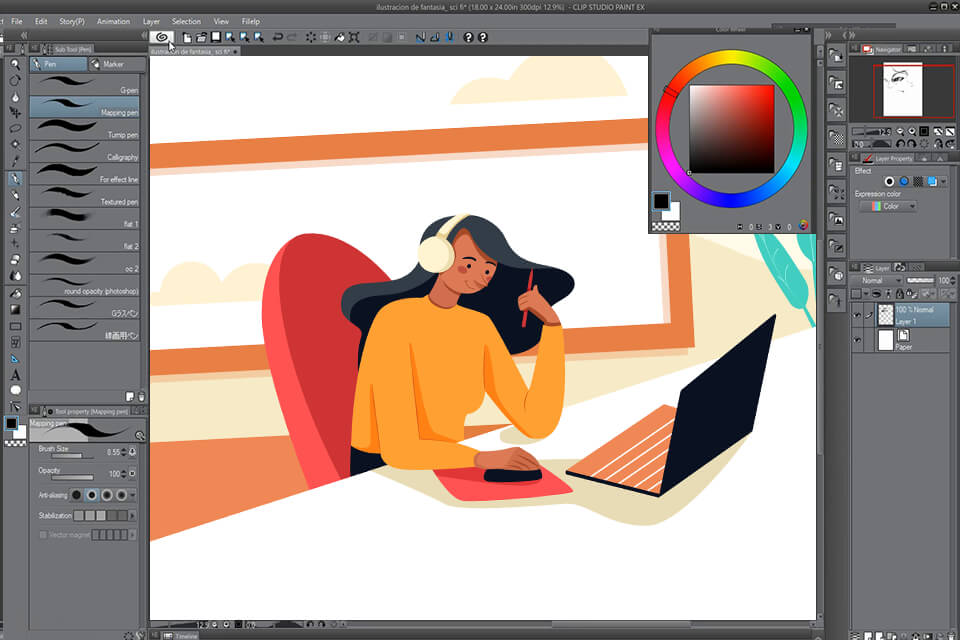 واجهة طلاء استوديو كليب