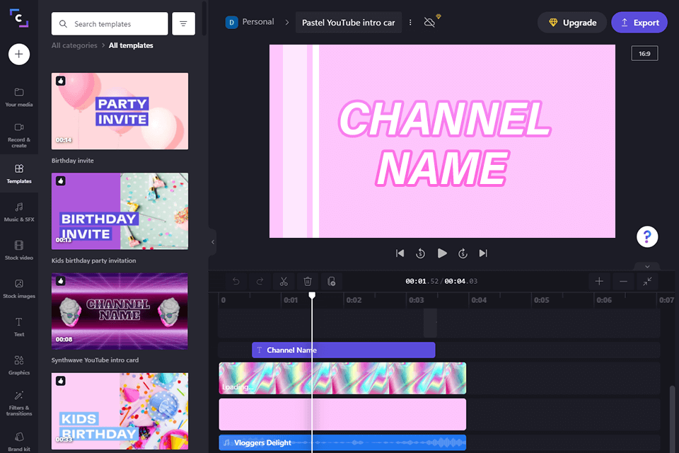 clipcamp video editor ready templates