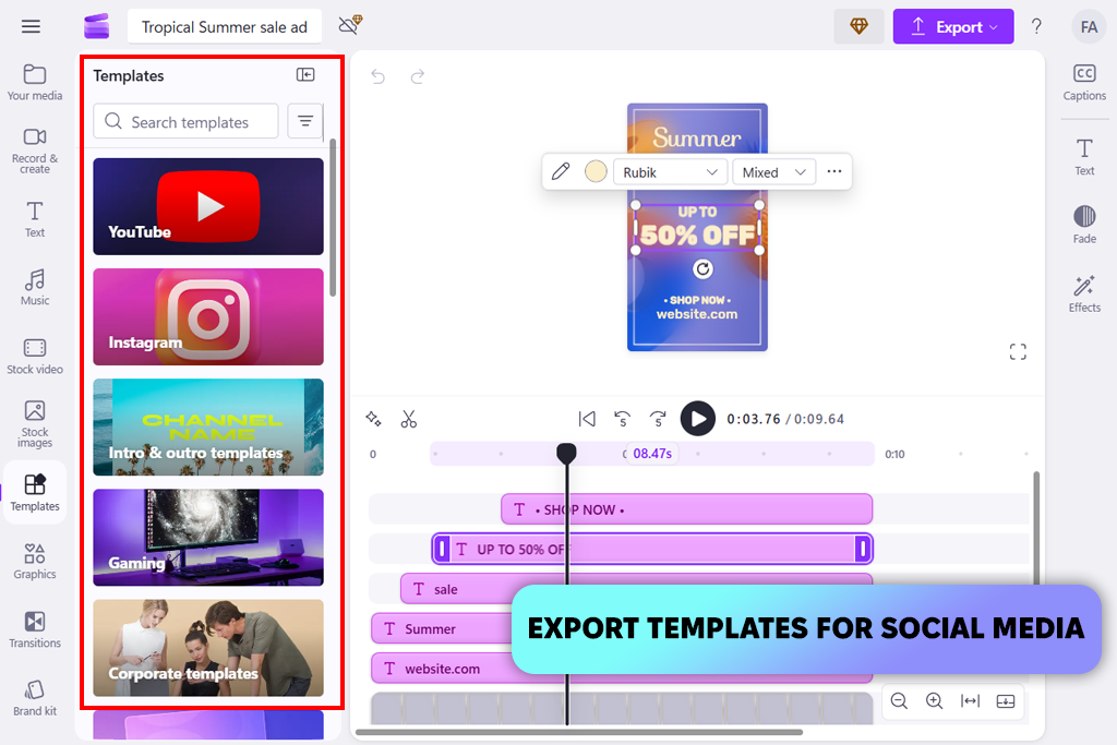 clipchamp ai reel generator