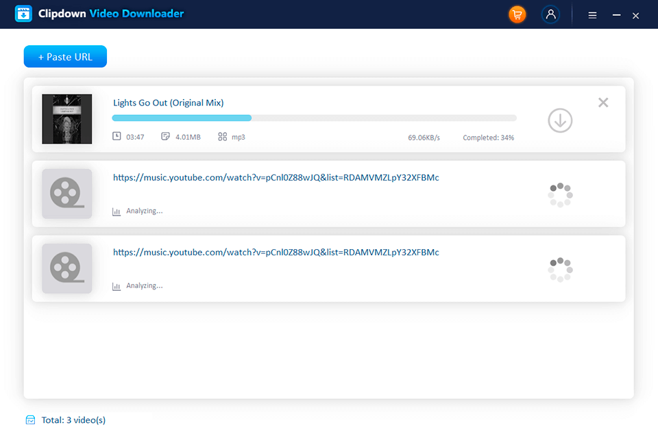 clipdown video downloader to download music