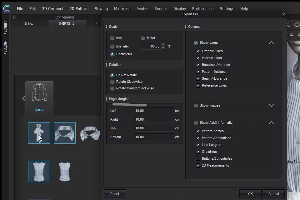 clo 3d fashion save pattern layout