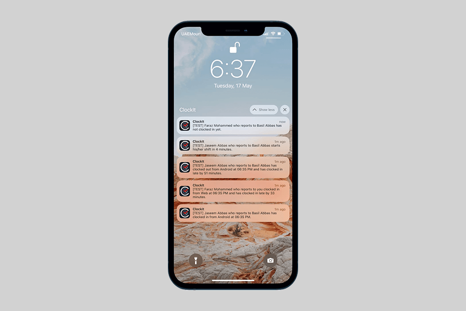 clockit customizable real-time notifications