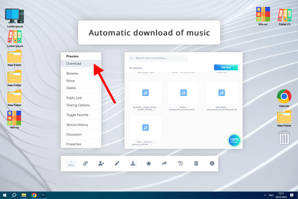 cloud storage for music icedrive