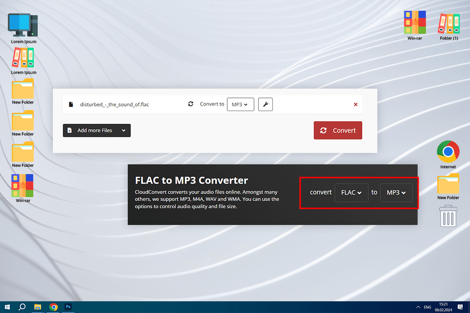cloudconvert flac to mp3 converter