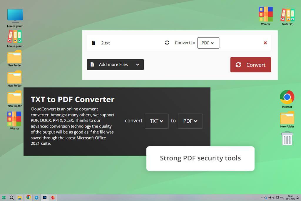 cloudconvert txt to pdf converter