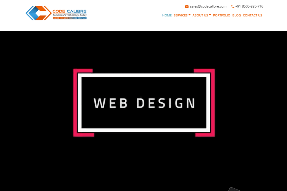 code calibre web design company website
