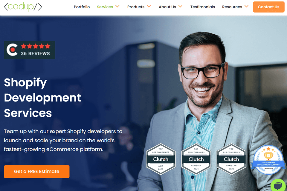 codup shopify development company interface