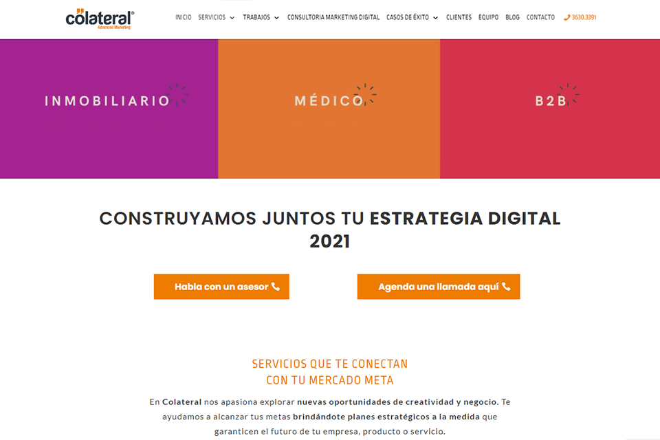 colateral digital marketing agency website