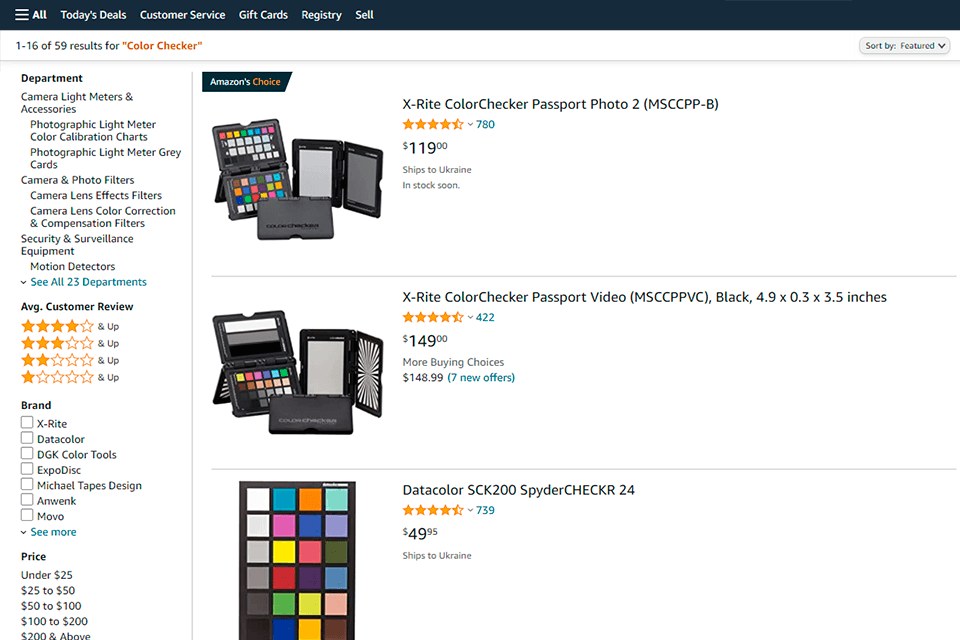 color checker on amazon