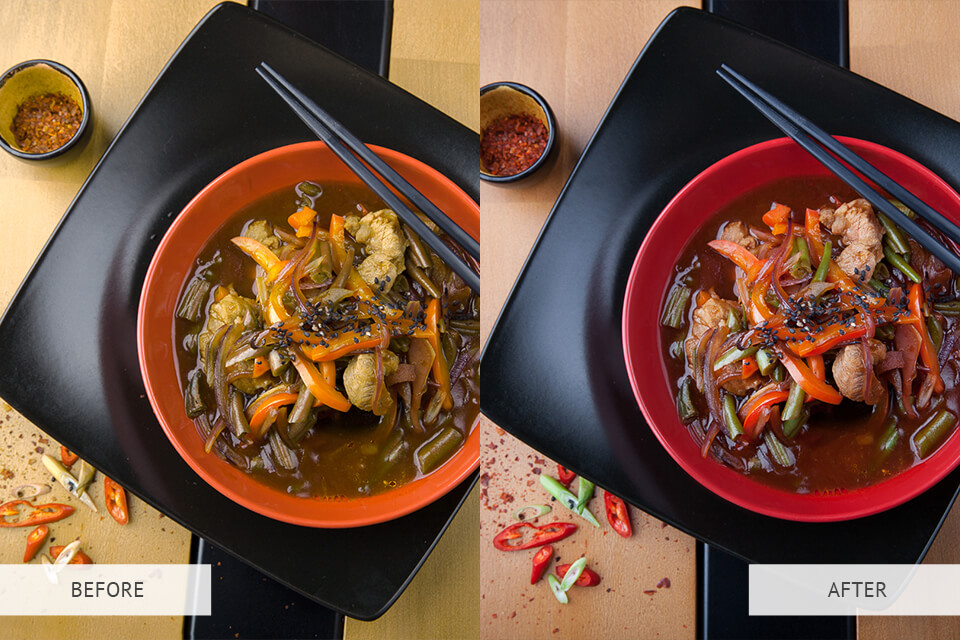 color correction soup photography