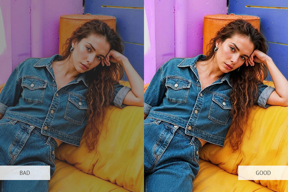 color grading software free bad and good example