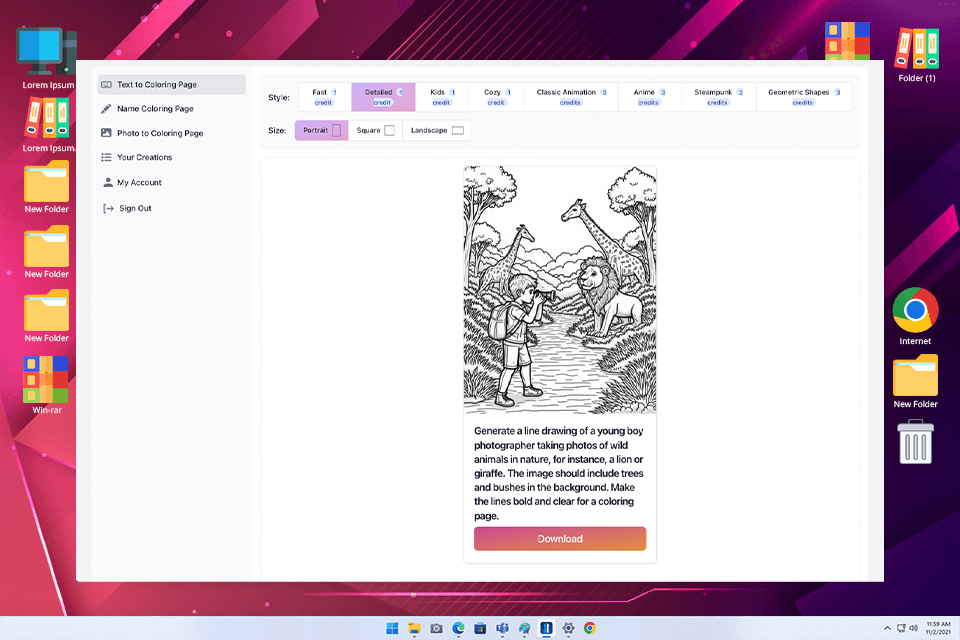coloringmaker ai coloring page generator