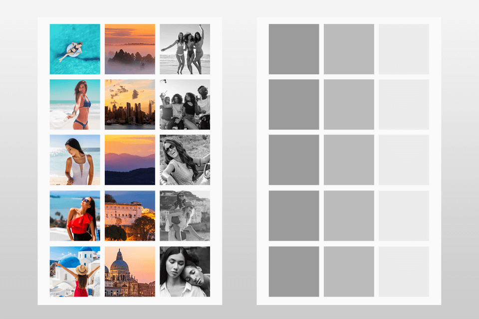 تغذية الانستغرام الأعمدة
