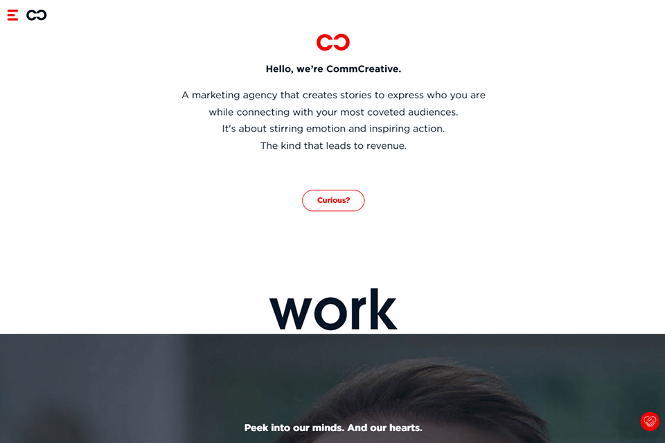 commcreative advertising agency website