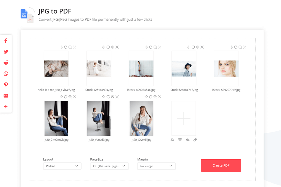 convert images to pdf with easepdf online