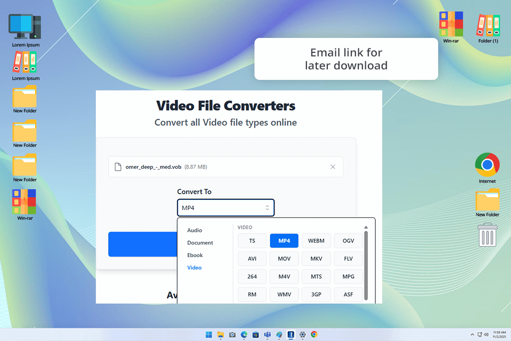 convertfiles vob to mp4 converter
