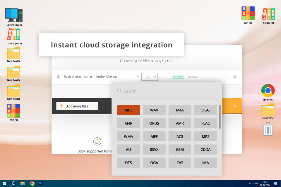 convertio acc to mp3 converter