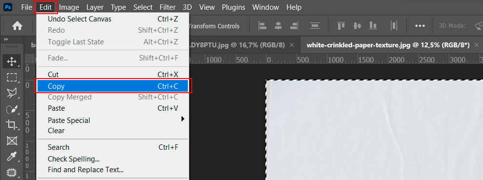 copy the image to move image in photoshop