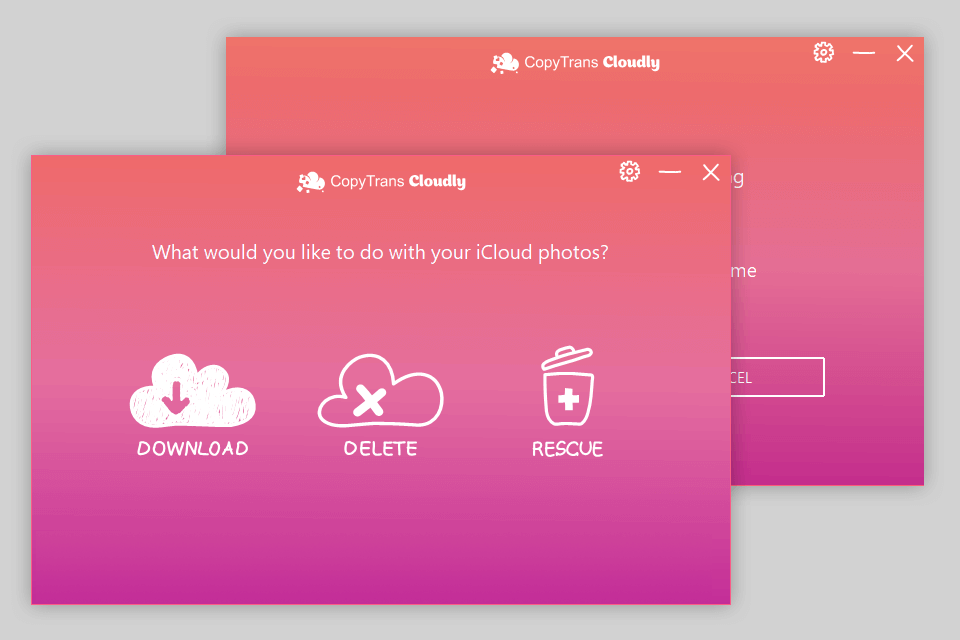 copytrans cloudly interface