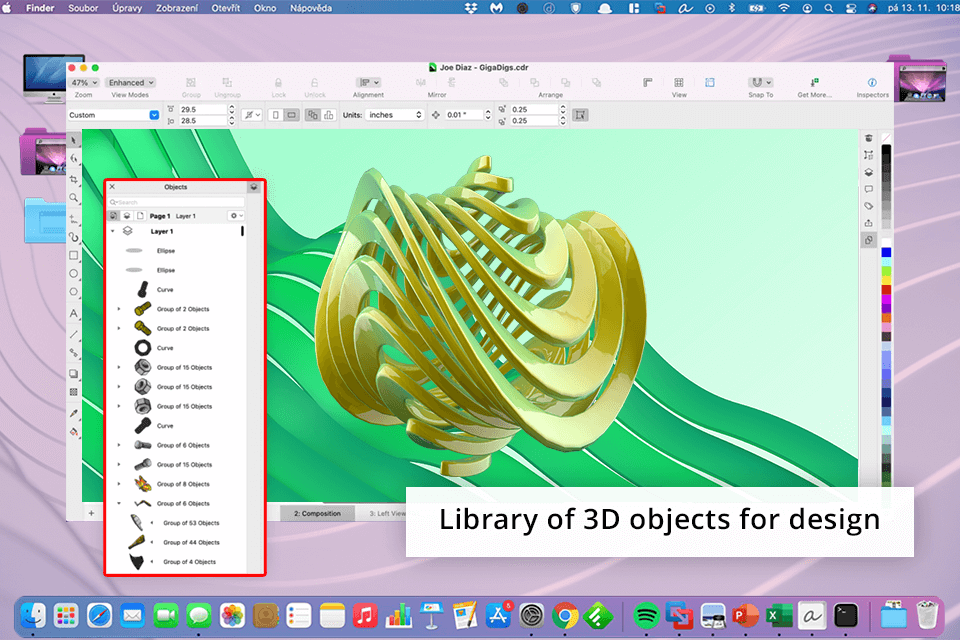 coreldraw for mac screen