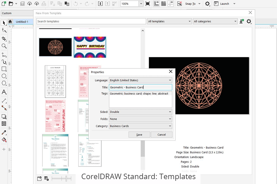 coreldraw templates