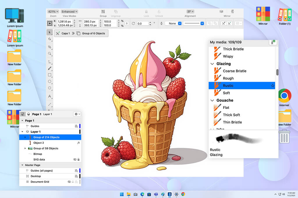 coreldraw vector design features