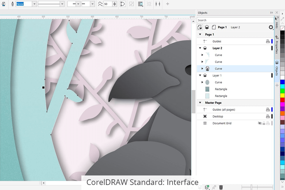 coreldraw interface