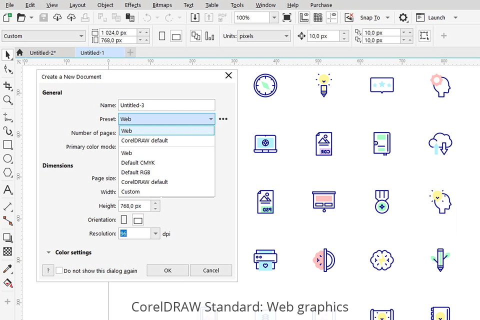 coreldraw web graphics