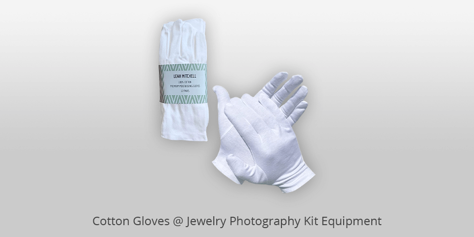 cotton gloves jewelry photography kit