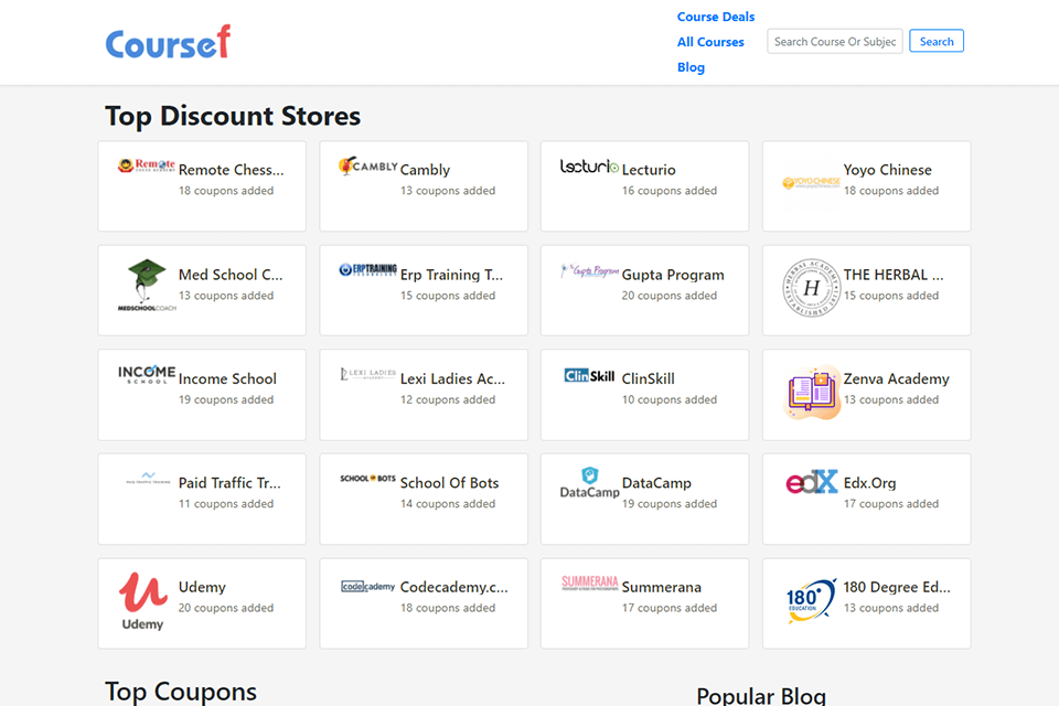 coursef courses discounts