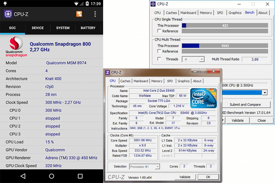 Программа типа cpu z