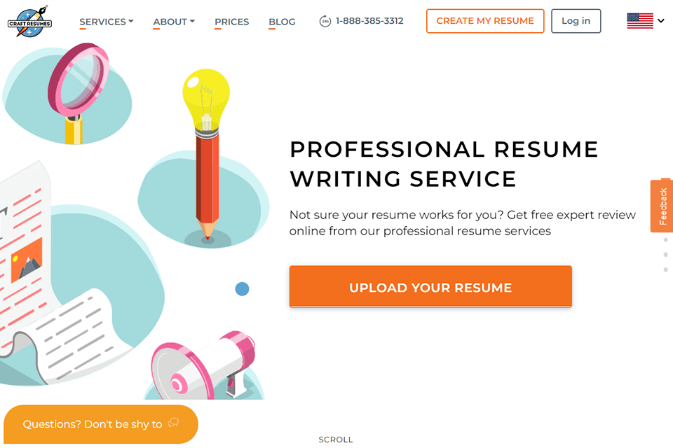 craftresumes services website