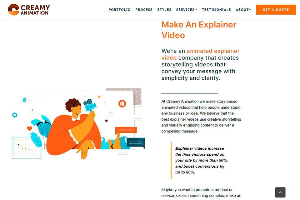 creamy animation production explainer video