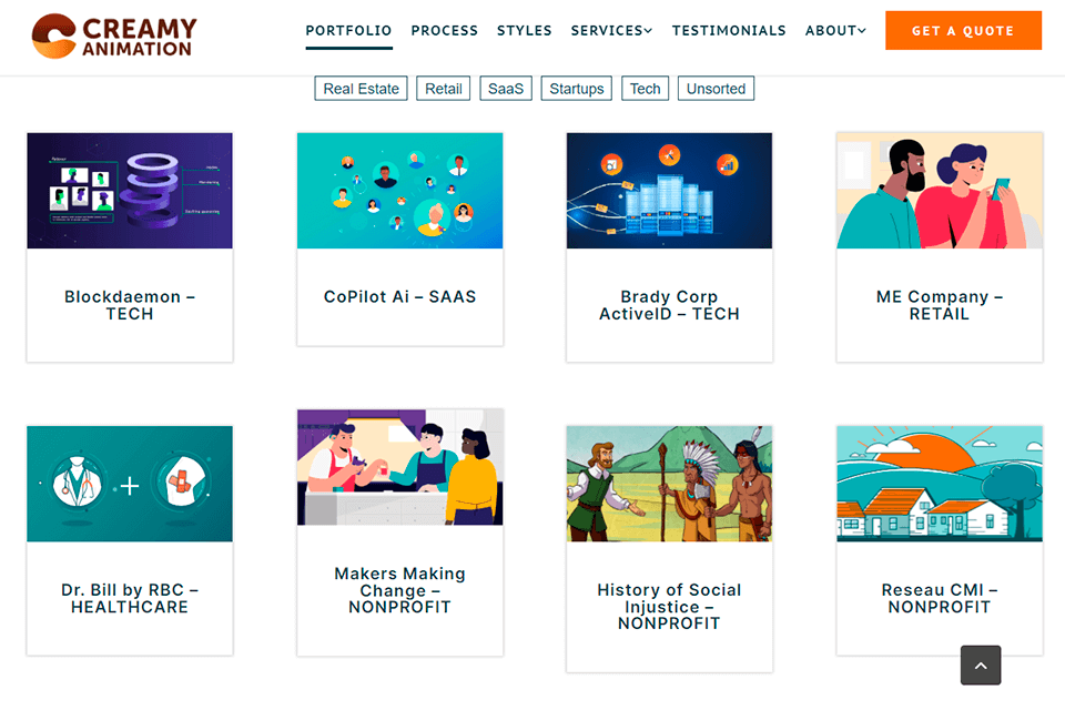 creamy animation production portfolio